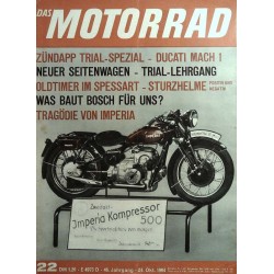 Das Motorrad Nr.22 / 24 Oktober 1964 - Imperia Kompressor 500
