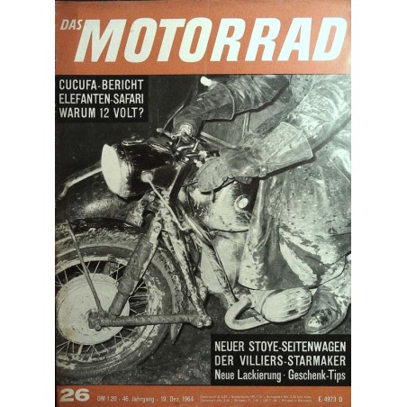 Das Motorrad Nr.26 / 19 Dezember 1964 - Elefanten Safari