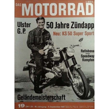 Das Motorrad Nr.19 / 9 September 1967 - KS 50 Super Sport
