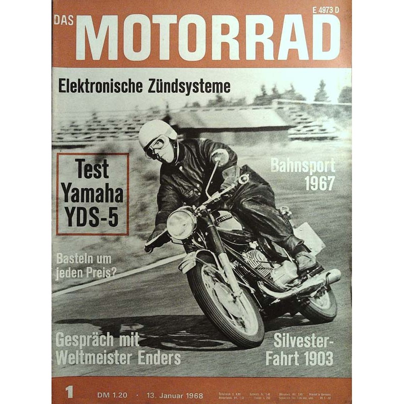 Das Motorrad Nr.1 / 13 Januar 1968 - Yamaha YDS-5