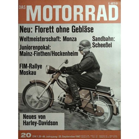 Das Motorrad Nr.20 / 23 September 1967 - Florett RS