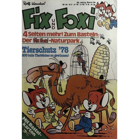 Fix und Foxi 26 Jahrg. Band 39 / 1978 - Der Naturpark