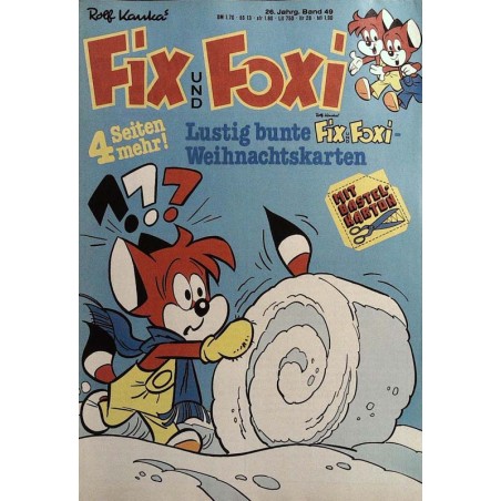 Fix und Foxi 26 Jahrg. Band 49 / 1978 - Weihnachtskarten