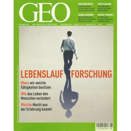 Geo Nr. 8 / August 2002 - Lebenslauf Forschung
