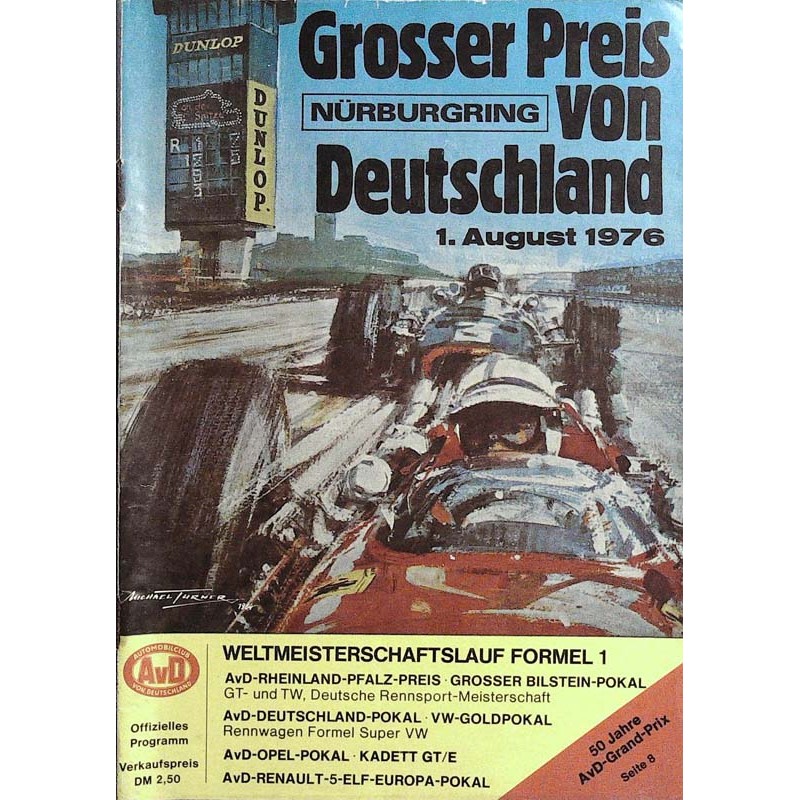 Grosser Preis von Deutschland / Nürburgring 1 August 1976