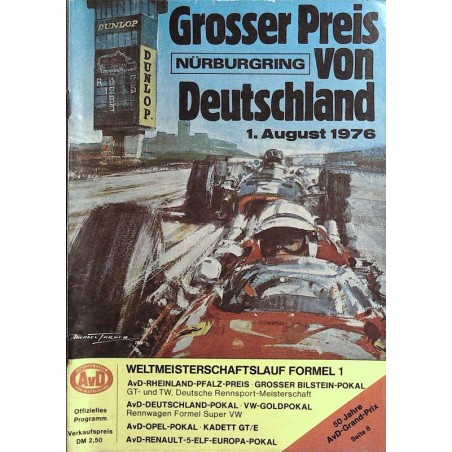 Grosser Preis von Deutschland / Nürburgring 1 August 1976