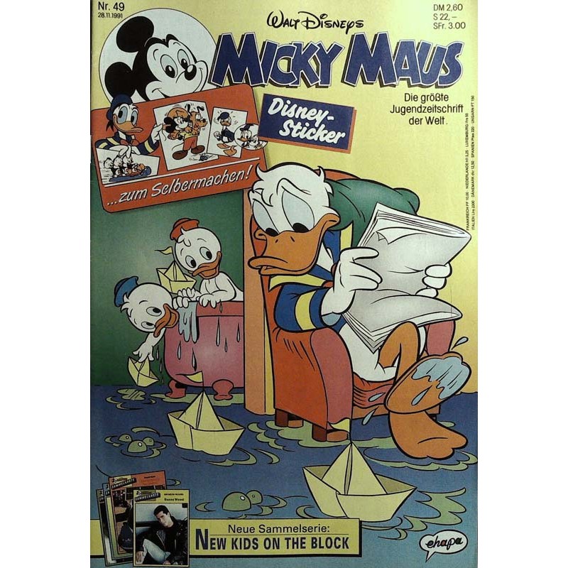 Micky Maus Nr. 49 / 28 November 1991 - Disney Sticker