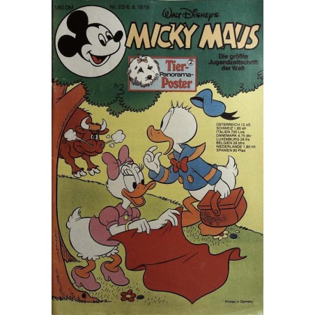 Micky Maus Nr. 23 / 6 Juni 1978 - Tier Panorama Poster