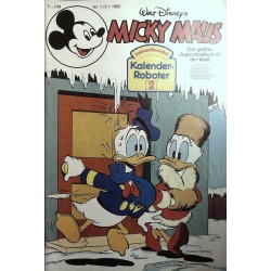 Micky Maus Nr. 1 / 5 Januar 1982 - Kalender Roboter 2