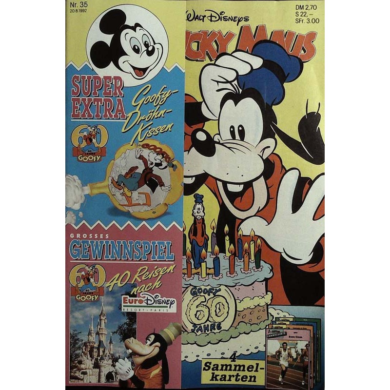 Micky Maus Nr. 35 / 20 August 1992 - Goofy 60 Jahre