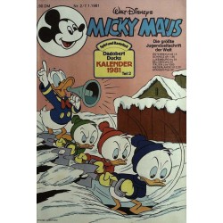Micky Maus Nr. 2 / 7 Januar 1981 - Kalender 1981