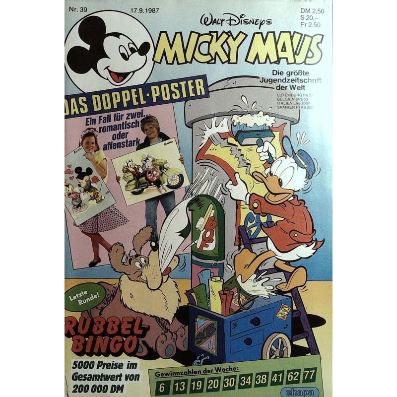 Micky Maus Nr. 39 / 17 September 1987 - Das Doppel Poster