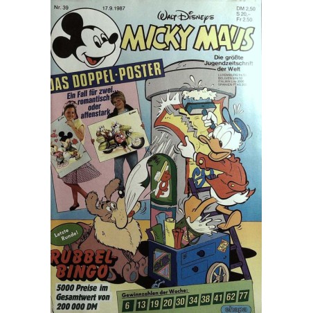Micky Maus Nr. 39 / 17 September 1987 - Das Doppel Poster
