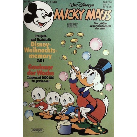 Micky Maus Nr. 49 / 6 Dezember 1983 - Weihnachtsmemory