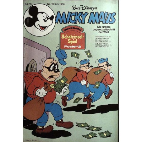 Micky Maus Nr. 19 / 6 Mai 1980 - Schatzinsel Spiel Poster 2