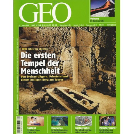 Geo Nr. 1 / Januar 2008 - Die ersten Tempel der Menschheit