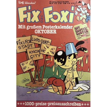 Fix und Foxi 27 Jahrg. Band 40 / 1979 - Posterkalender Oktober