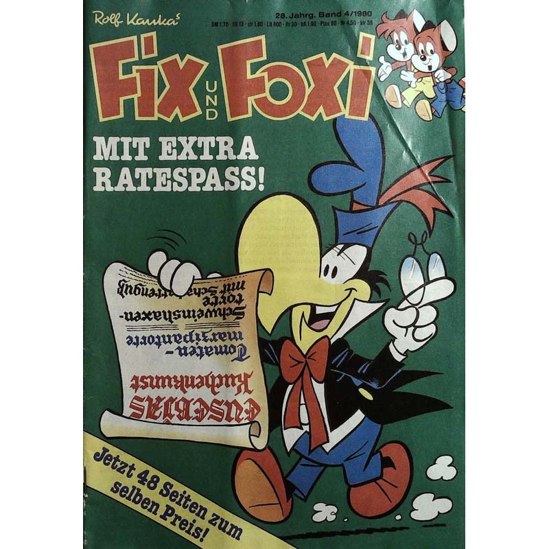 Fix und Foxi 28 Jahrg. Band 4 / 1980 - Eusebias Küchenkunst