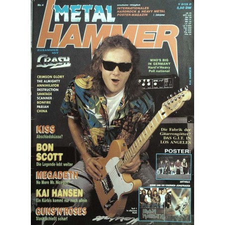 Metal Hammer Heft 2 Februar / 1990 - Kai Hansen