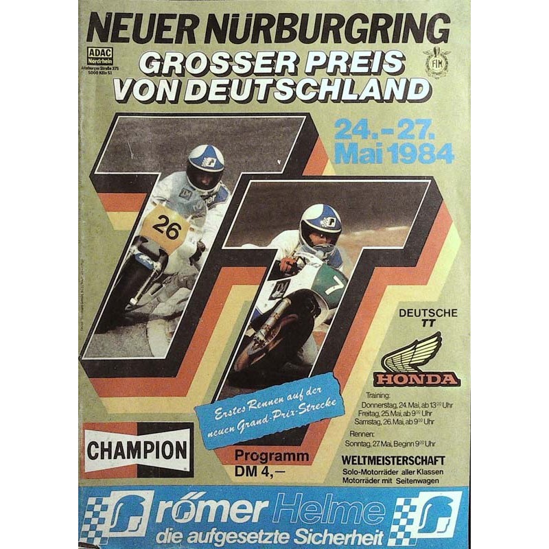TT Grosser Preis von Deutschland / 24. - 27. Mai 1984