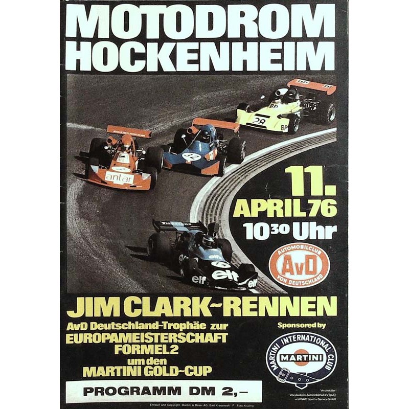 Jim Clark Rennen / 11 April 1976