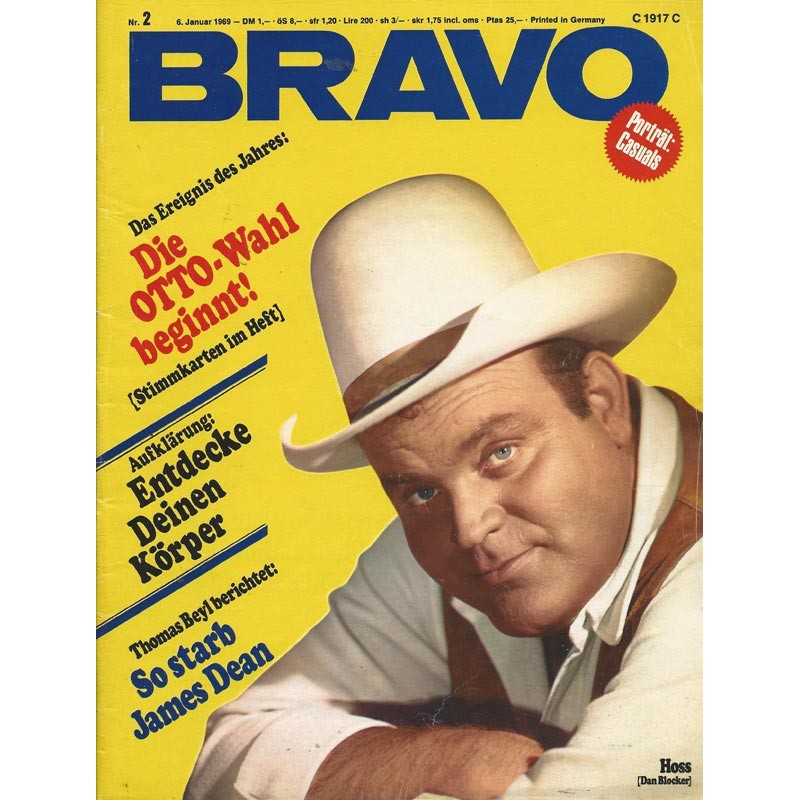 BRAVO Nr.2 / 6 Januar 1969 - Hoss (Dan Blocker)