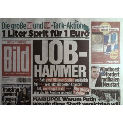 Bild Zeitung Montag , 21 März 2022 - Job Hammer