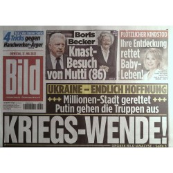 Bild Zeitung Dienstag, 17 Mai 2022 - Kriegs-Wende!
