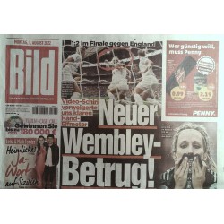 Bild Zeitung Montag, 1 August 2022 - Neuer Wembley Betrug!