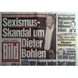 Bild Zeitung Dienstag, 24 Januar 2023 - Dieter Bohlen