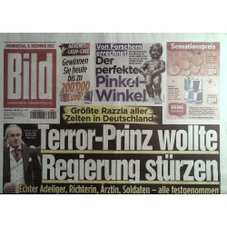 Bild Zeitung Donnerstag, 8 Dezember 2022 - Prinz Heinrich Reuß