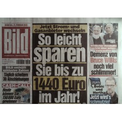 Bild Zeitung Dienstag, 21 Februar 2023 - 1440 Euro sparen