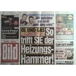 Bild Zeitung Mittwoch, 1 März 2023 - Öl und Gas Hammer!
