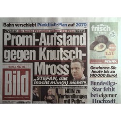 Bild Zeitung Freitag, 3 März 2023 - Knutsch-Mross