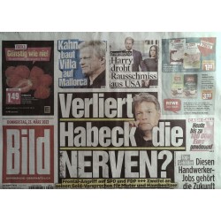 Bild Zeitung Donnerstag, 23 März 2023 - Verliert Habeck die Nerven?