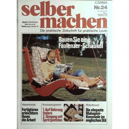 Selber machen Nr. 24 - 29 August 1975 - Faulenzer Schaukel