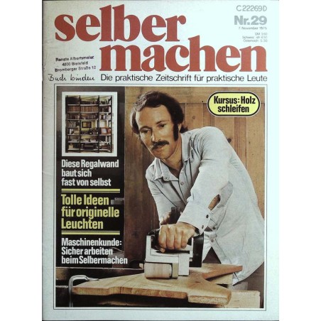 Selber machen Nr. 29 - 7 November 1975 - Kursus Holz schleifen