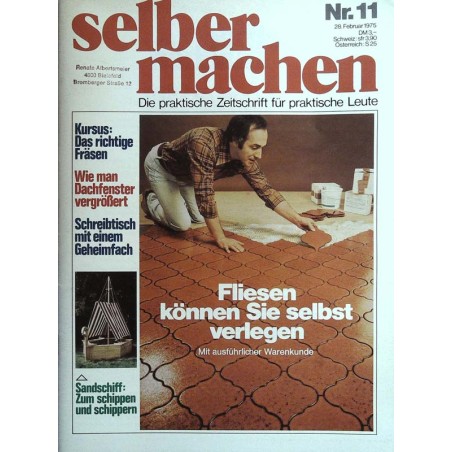 Selber machen Nr. 11 - 28 Februar 1975 - Fliesen verlegen