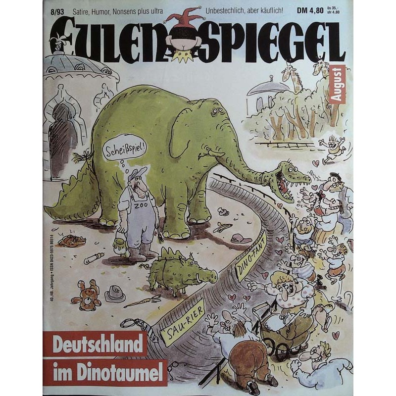 Eulenspiegel 8 / August 1993 - Deutschland im Dinotaumel