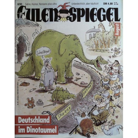 Eulenspiegel 8 / August 1993 - Deutschland im Dinotaumel