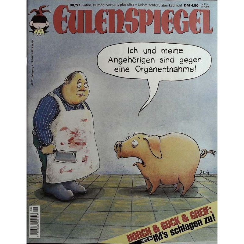 Eulenspiegel 8 / August 1997 - Gegen eine Organentahme