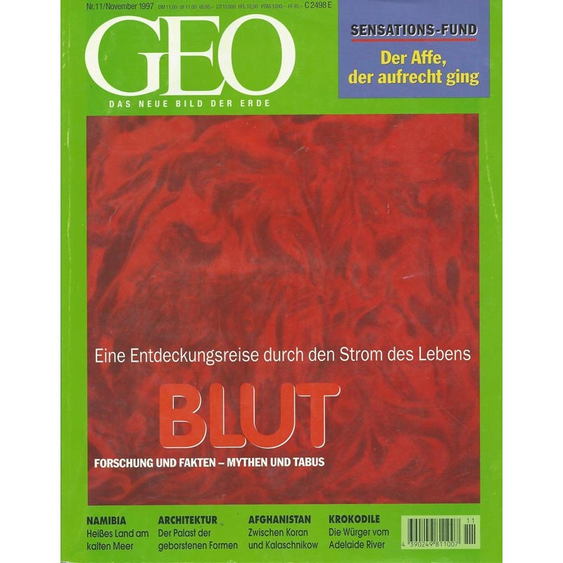 Geo Nr. 11 / November 1997 - Blut