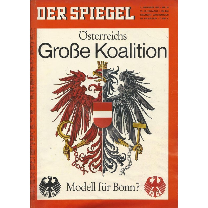 Der Spiegel Nr.36 / 1 September 1965 - Große Koalition
