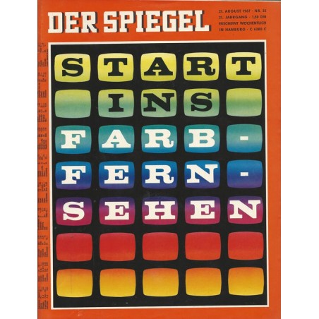 Der Spiegel Nr.35 / 21 August 1967 - Start ins Farbfernsehen