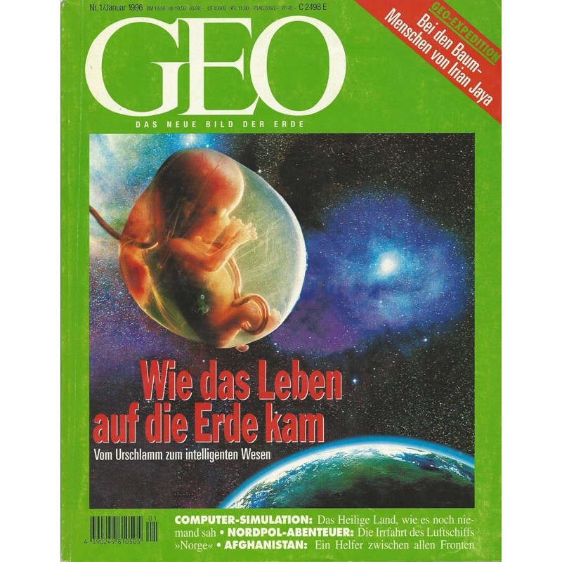 Geo Nr. 1 / Januar 1996 - Wie das Leben auf die Erde kam