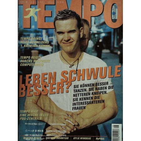 Tempo 8 / August 1994 - Leben Schwule besser?