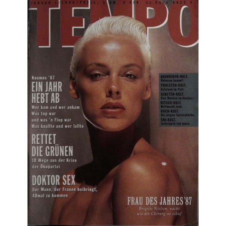 Tempo 1 / Januar 1988 - Brigitte Nielsen