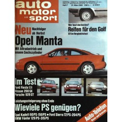 auto motor & sport Heft 7 / 23 März 1989 - Opel Manta