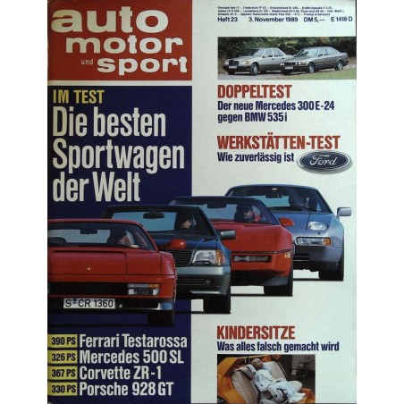 auto motor & sport Heft 23 / 3 November 1989 - Sportwagen