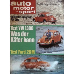 auto motor & sport Heft 23 / 8 November 1969 - VW Käfer 1300